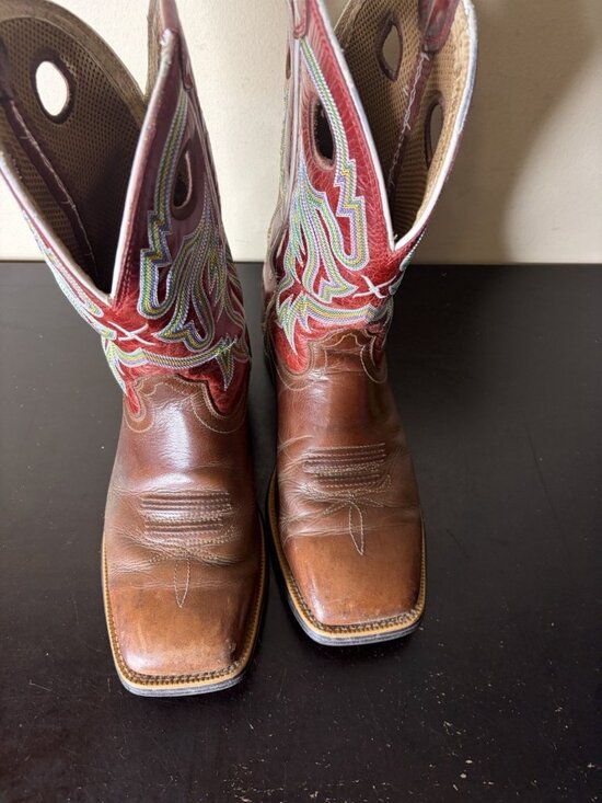 Men’s Twisted X Western Square Toe RED Cowboy Boots Size 7EE main image 6